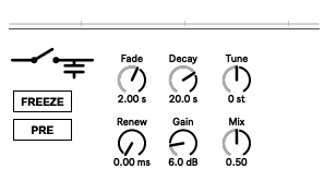 The Freeze section of the panel